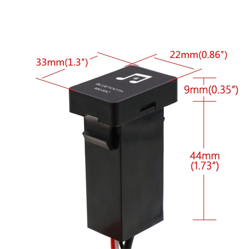Timloon Car Bluetooth Music Adapter Module Panel Installation AUX Output Use for Toyota,Camry,Corolla,Yaris,RAV4,Reiz,Land Cruiser - Image 2